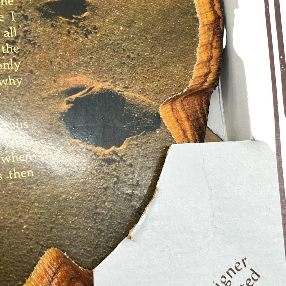 Wintermute Industries Footprints in the Sand Rustic Wood Plaque Wall Decor